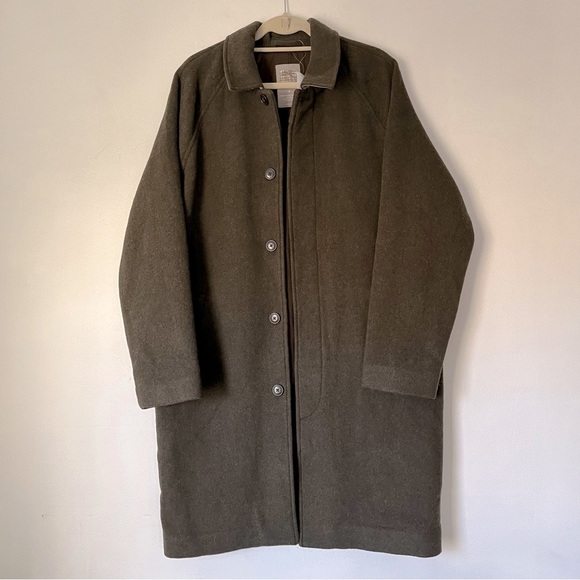 GAP Other - GAP Recycled Wool Raglan Sleeve Car Coat in Dark Olive NWT men’s size M